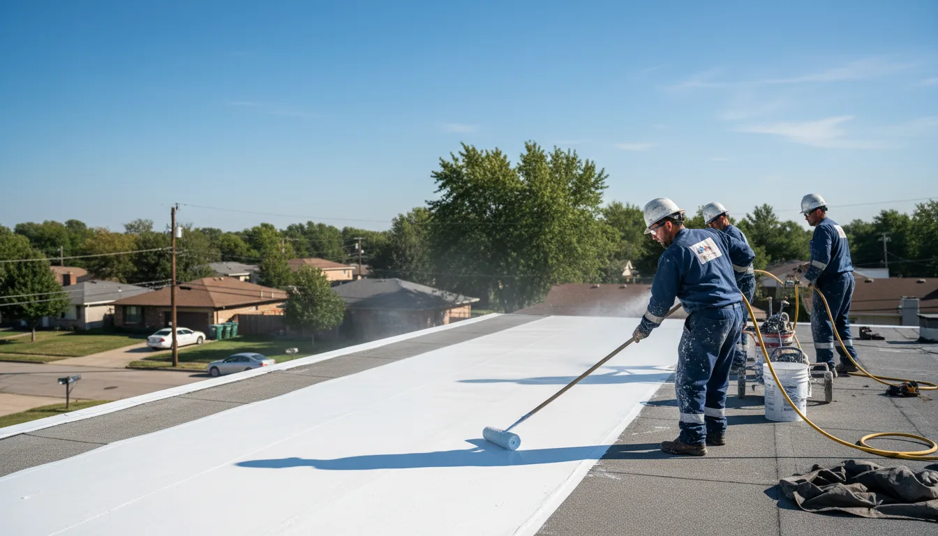 Commercial roof coating in Davis Junction, IL near me